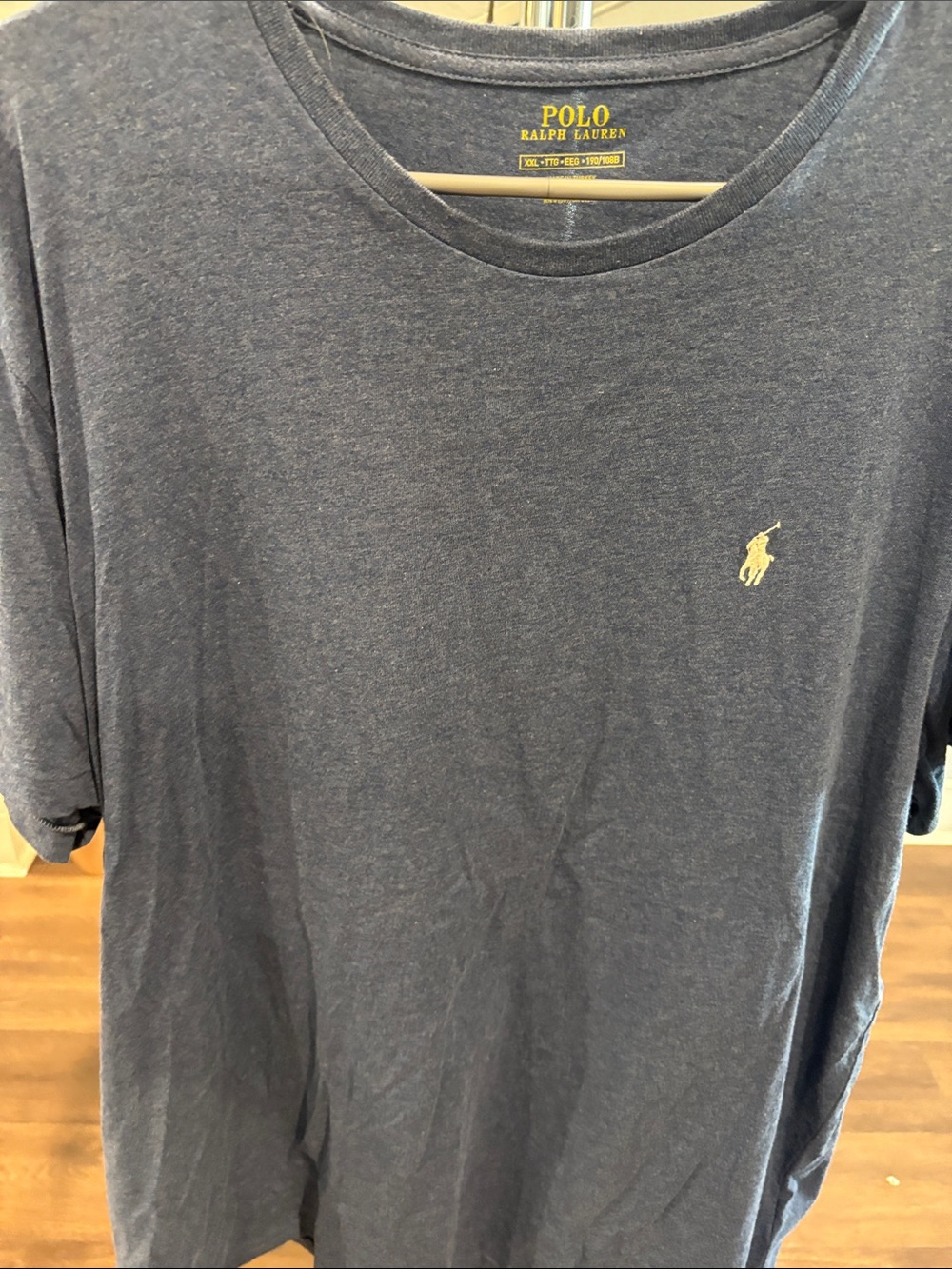 Polo by Ralph Lauren Heather Navy Short Sleeve Crewneck Tee with Yellow Pony